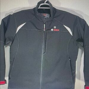 Men's Black Windbreaker Jacket - Logo Performance Coat